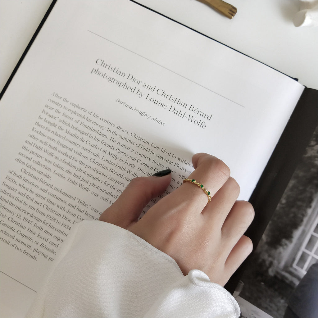 Adjustable wild woven ring