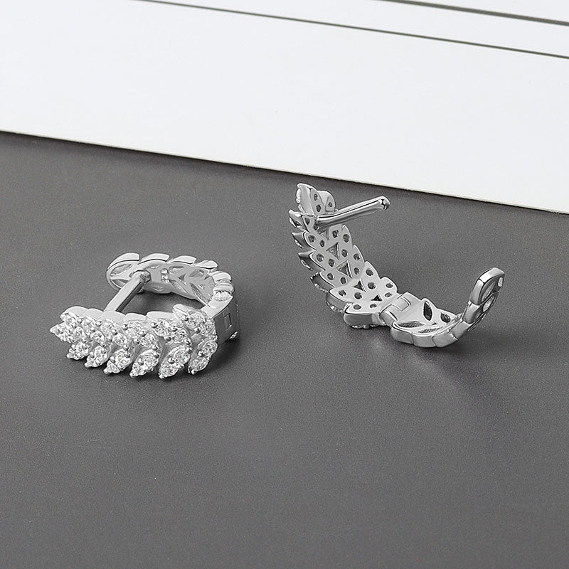 Light Luxury Wheat Ear Earrings Cold Wind Golden Earrings