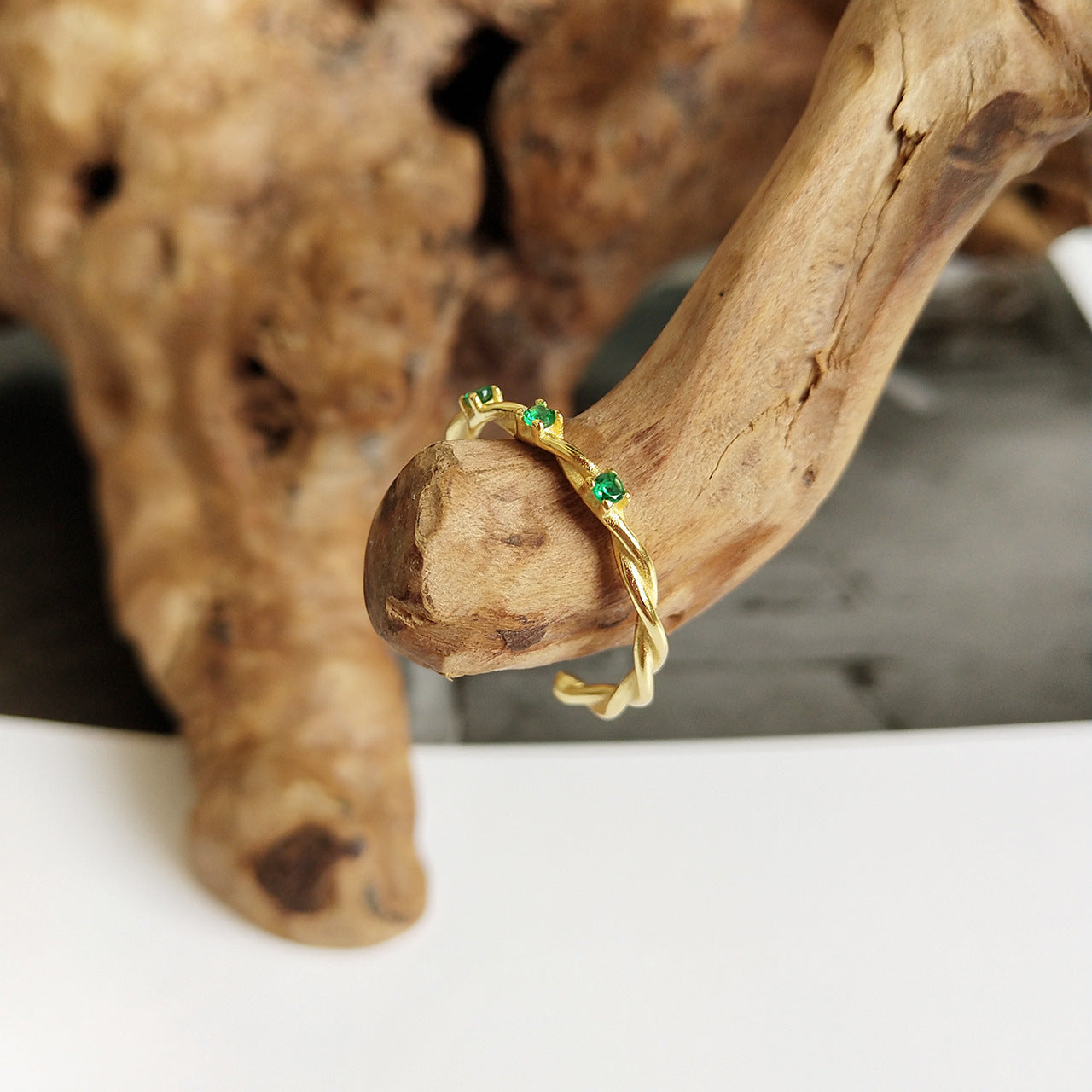 Adjustable wild woven ring