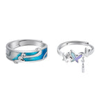 Adjustable Butterfly Couple Ring