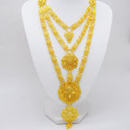 Dubai Luxury Women's Necklace Golden Set