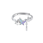 Adjustable Butterfly Couple Ring
