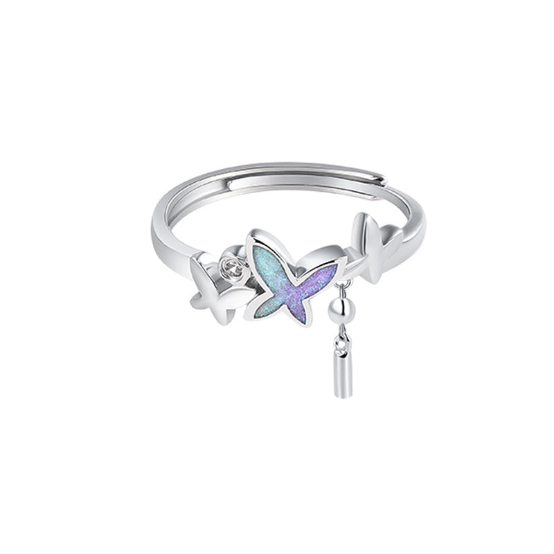 Adjustable Butterfly Couple Ring