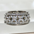 Luxury full zircon ring