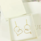 18k gold hollow heart earrings earrings