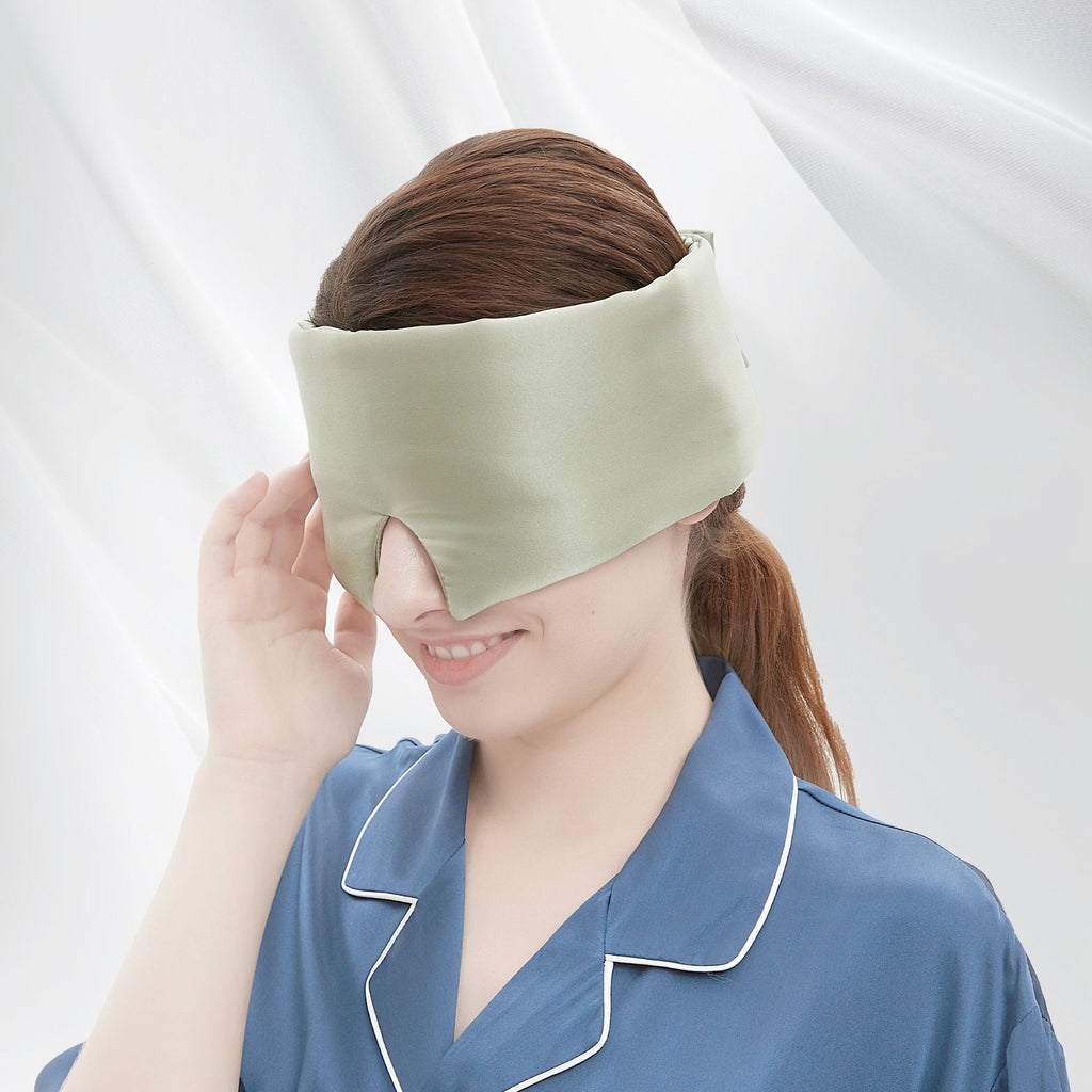 Comfortable Solid Color Silk Velcro Eye Mask