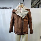 Autumn And Winter Men's Retro Brown Suede Casual Jacket